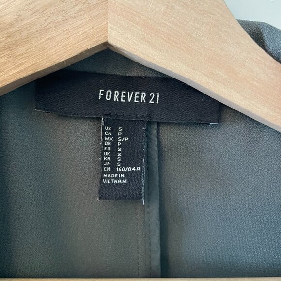 Forever 21 Olive Green Women's Long Blazer Size Small - Picture 4 of 7